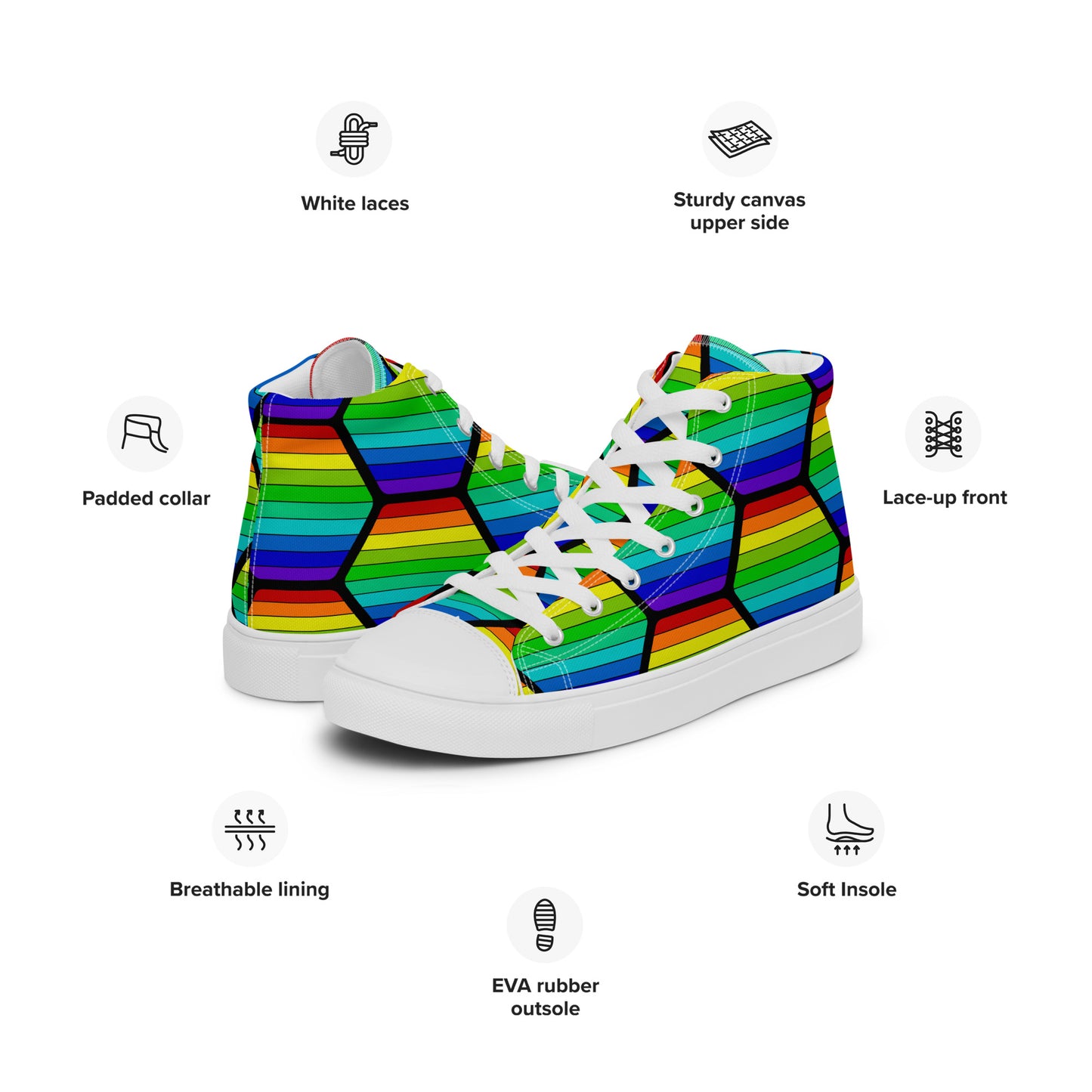 Prismcomb | Women’s high top canvas shoes